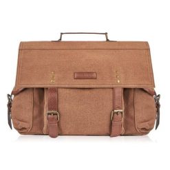 Torba na laptopa brązowa PAOLO PERUZZI E-01-BR. Brązowe torby na laptopa męskie Paolo Peruzzi, bez wzorów, z bawełny. Za 159.99 zł.
