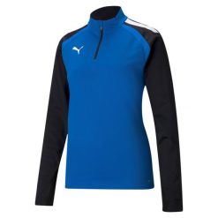 Damski top treningowy 1/4 zip Puma Team Liga. Niebieskie bluzy sportowe damskie Puma, s, bez wzorów, bez kaptura, do piłki nożnej. Za 253.00 zł.