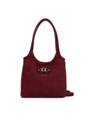 Guess Torebka Samantha Mini HWSG23 13750 Bordowy. Czerwone torebki do ręki damskie Guess, z aplikacjami, z materiału, bez dodatków. Za 494.99 zł.