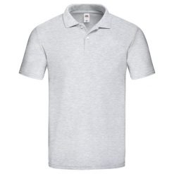 Koszulka Polo Dla Dorosłych Unisex Original Heather. Szare koszulki sportowe damskie Fruit of the Loom, m, bez wzorów, bez kołnierzyka, bez ramiączek. Za 66.99 zł.