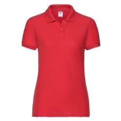 Koszulka Polo Damska. Czerwone koszulki sportowe damskie Fruit of the Loom, xl, bez wzorów, bez kołnierzyka, bez ramiączek. Za 65.99 zł.