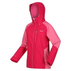 Damska kurtka trekkingowa przeciwdeszczowa Highton Stretch IV. Czerwone kurtki damskie Regatta, bez wzorów, bez kaptura, trekkingowe. Za 249.99 zł.