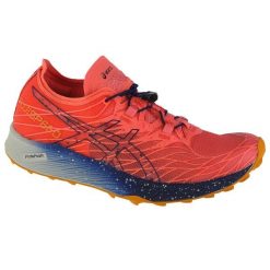 Buty do biegania damskie, ASICS Fujispeed. Czerwone obuwie sportowe damskie Asics, bez wzorów, z materiału, do biegania. Za 487.50 zł.