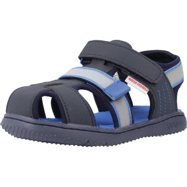 Sandały KICKERS KICKBEACHOU Niebieski. Niebieskie sandały męskie Kickers, z syntetyku, bez zapięcia. Za 123.99 zł.