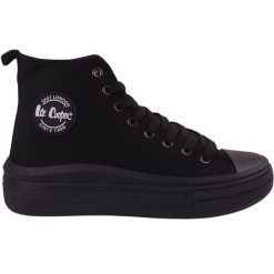 Buty Lee Cooper W LCW-23-44-1628LB czarne. Czarne trampki i tenisówki damskie bez wzorów, z materiału, klasyczne, bez zapięcia. Za 212.19 zł.
