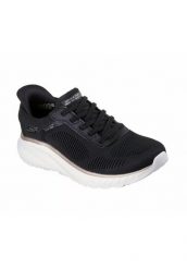 Buty SKECHERS BOBS SQUAD CHAOS Czarny. Czarne obuwie sportowe damskie Skechers, bez wzorów, z materiału, do biegania. Za 314.99 zł.