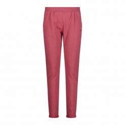 Spodnie polarowe damskie CMP. Czerwone spodnie materiałowe damskie CMP, bez wzorów, z materiału. Za 219.65 zł.