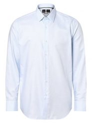 BOSS Koszula Mężczyźni Slim Fit Bawełna niebieski, 38. Niebieskie koszule męskie Boss, m, bez wzorów, z bawełny, bez kołnierzyka, bez ramiączek. Za 599.95 zł.