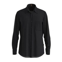 Shirts BOSS Relegant 6 M NERO (50537381-001). Czarne koszule męskie Boss, m, bez wzorów, casualowe, bez kołnierzyka, bez ramiączek. Za 349.00 zł.