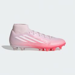 Damskie buty piłkarskie do kostki na naturalną i sztuczną nawierzchnię F50. Białe obuwie sportowe damskie Adidas, bez wzorów, z syntetyku, do piłki nożnej. Za 419.00 zł.