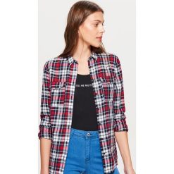 Koszula w kratę - Bordowy. Czerwone koszule damskie Cropp. Za 49.99 zł.