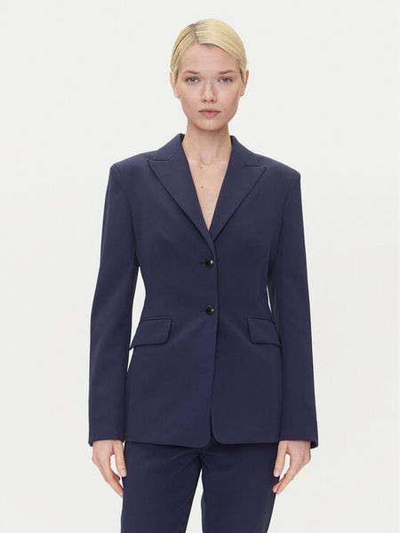 HUGO Marynarka Asmalla-1 50533901 Granatowy Slim Fit. Niebieskie żakiety damskie Hugo, bez wzorów, z syntetyku. Za 619.99 zł.