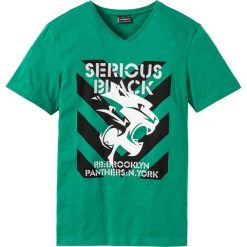T-shirt Slim Fit bonprix zielony miętowy. T-shirty męskie marki Giacomo Conti. Za 24.99 zł.