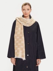 Liu Jo Szal 2F5043 T0300 Beżowy. Brązowe rękawiczki damskie Liu Jo, bez wzorów, z materiału. Za 399.99 zł.