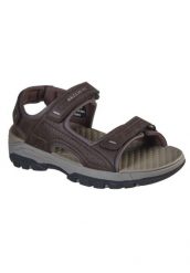 Sandały SKECHERS TRESMEN - GARO Brązowy. Brązowe sandały męskie Skechers, z materiału, bez zapięcia. Za 242.99 zł.