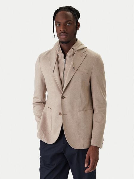 BOSS Marynarka C-Hanry 50562499 Khaki Slim Fit. Brązowe marynarki męskie Boss, bez wzorów, z syntetyku. Za 2,399.00 zł.