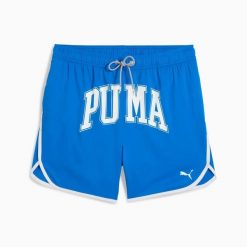Kąpielówki męskie Puma SWIM TRACK MID 93884503. Niebieskie kąpielówki męskie Puma, m, bez wzorów, z materiału, na fitness i siłownię. Za 167.17 zł.