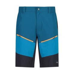 Bermudy turystyczne męskie CMP. Niebieskie krótkie spodenki sportowe męskie CMP, l, bez wzorów, trekkingowe. W wyprzedaży za 188.99 zł.