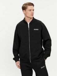 Hugo Bluza 50509978 Czarny Oversize. Czarne bluzy męskie Hugo, l, bez wzorów, z bawełny, bez kaptura. Za 409.99 zł.