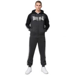 Bluza z kapturem i zamkiem błyskawicznym o klasycznym kroju Lonsdale Glentruan. Czarne bluzy męskie Lonsdale, l, bez wzorów, z bawełny, z kapturem. Za 345.00 zł.