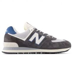 New Balance U574NVE Sneakersy męskie. Szare buty sportowe męskie New Balance, bez zapięcia, do biegania. W wyprzedaży za 424.15 zł.