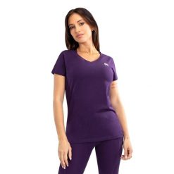 Koszulka damska Venum Essential Women'S T-Shirt. Fioletowe koszulki sportowe damskie VENUM, bez wzorów, na fitness i siłownię. Za 129.99 zł.