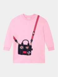 Marc Jacobs Sukienka codzienna W12456 Różowy Regular Fit. Czerwone sukienki dla dziewczynek Marc Jacobs, bez wzorów, z bawełny, bez ramiączek. Za 629.99 zł.