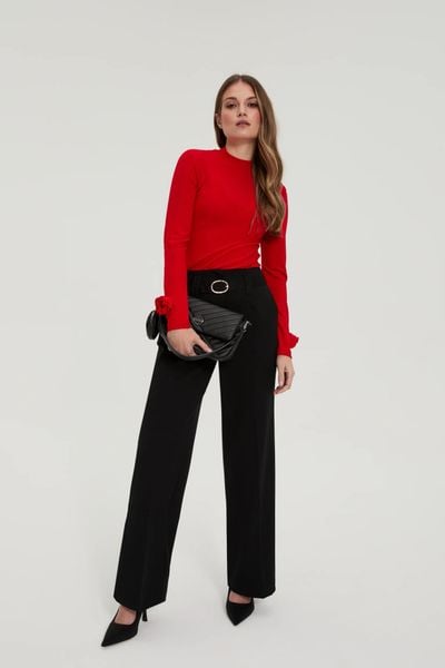 Torebka z podwójnym uchwytem czarna. Czarne torebki do ręki damskie MOODO, bez wzorów, z poliesteru, bez dodatków. Za 129.99 zł.