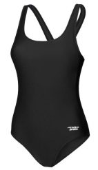 Strój jednoczęściowy pływacki damski Aqua Speed Tina. Czarne kostiumy jednoczęściowe damskie Aqua-Speed, bez wzorów, z elastanu, eleganckie, na fitness i siłownię. Za 115.00 zł.