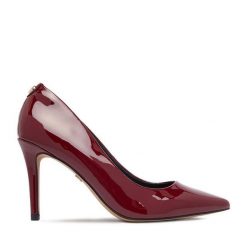 Szpilki Nine West. Czerwone szpilki damskie Nine West, bez wzorów, bez obcasa, bez zapięcia. Za 229.99 zł.