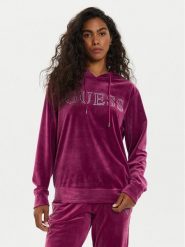 Guess Bluza V4RQ25 KBXI2 Różowy Regular Fit. Czerwone bluzy damskie Guess, xxs, z aplikacjami, z syntetyku, bez kaptura. Za 209.99 zł.