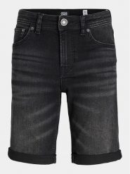 Jack & Jones Szorty jeansowe Rick 12257394 Czarny Regular Fit. Czarne szorty dla chłopców Jack & Jones, bez wzorów, z bawełny. Za 129.99 zł.