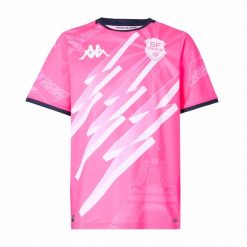 Koszulka domowa Stade Français 2025/26. Czerwone koszulki sportowe męskie Kappa, l, bez wzorów, z materiału, bez kołnierzyka, bez ramiączek, na fitness i siłownię. Za 400.50 zł.