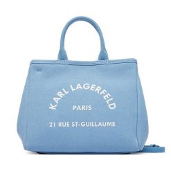 Torebka KARL LAGERFELD. Niebieskie torebki do ręki damskie KARL LAGERFELD, bez wzorów, bez dodatków. Za 429.99 zł.