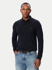 Tommy Hilfiger Polo 1985 MW0MW20182 Granatowy Slim Fit. Niebieskie koszulki polo męskie Tommy Hilfiger, m, bez wzorów, z bawełny, bez ramiączek. Za 369.99 zł.