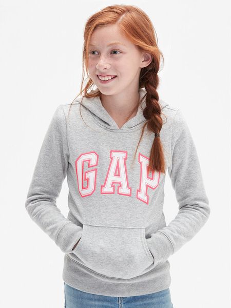 Gap Bluza 849381-15 Szary Regular Fit. Szare bluzy dla dziewczynek GAP, bez wzorów, z bawełny, bez ramiączek, bez kaptura. Za 99.99 zł.