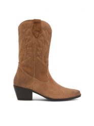 Lasocki Kozaki WI16-RIVER-03 Brązowy. Brązowe kozaki damskie Lasocki, ze skóry, bez obcasa, na słupku. Za 299.99 zł.