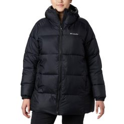 Kurtka puchowa damska Columbia Puffect II Mid Hooded. Czarne kurtki damskie Columbia, l, bez wzorów, z puchu, bez kaptura, narciarskie. Za 579.99 zł.