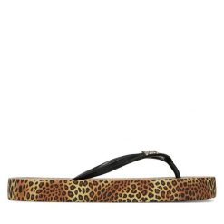 Japonki Juicy Couture. Czarne klapki damskie Juicy Couture, bez wzorów, bez obcasa. Za 79.99 zł.