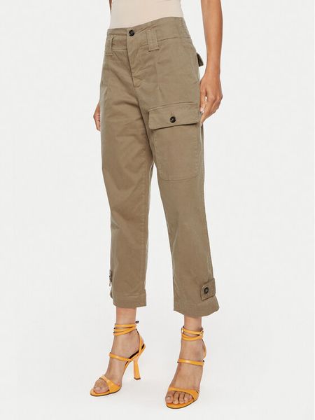 Pinko Spodnie materiałowe Globo 102042 A215 Brązowy Regular Fit. Brązowe spodnie materiałowe damskie Pinko, bez wzorów, z bawełny. Za 539.99 zł.