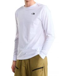Bluza turystyczna męska The North Face M Evolution Simple Dome L/S Tee. Białe bluzy męskie The North Face, l, bez wzorów, z bawełny, bez kaptura. Za 141.00 zł.