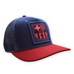 Czapka z daszkiem FC Barcelona - oficjalna licencjonowana. Czarne czapki i kapelusze męskie FC Barcelona, bez wzorów, z materiału. Za 99.00 zł.