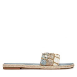 Espadryle Roxy. Niebieskie espadryle damskie Roxy, bez wzorów, bez obcasa, bez zapięcia. Za 95.99 zł.