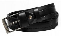 Pasek męski Rovicky [D] PRS-06-BGE czarny. Czarne paski damskie ROVICKY, bez wzorów, ze skóry, klasyczne. Za 50.00 zł.