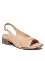 Go Soft Sandały WI23-LUCY-02 Beżowy. Brązowe klapki damskie GO SOFT, bez wzorów, ze skóry, bez obcasa, na płaskiej podeszwie, bez zapięcia. Za 129.99 zł.