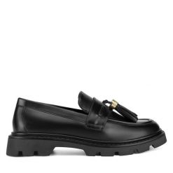 Mokasyny GINO ROSSI. Czarne mokasyny damskie Gino Rossi. Za 279.99 zł.
