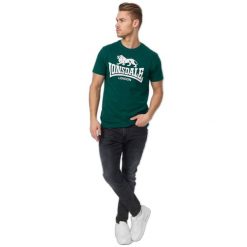 T-shirt o klasycznym kroju Lonsdale Logo. Zielone koszulki sportowe męskie Lonsdale, bez wzorów, bez kołnierzyka, bez ramiączek. Za 119.00 zł.