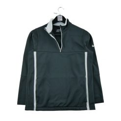 Second life - Nike Golf bluza damska - Jak nowy. Czarne bluzy sportowe damskie Nike, l, bez wzorów, z materiału, bez kaptura, na fitness i siłownię. Za 106.46 zł.