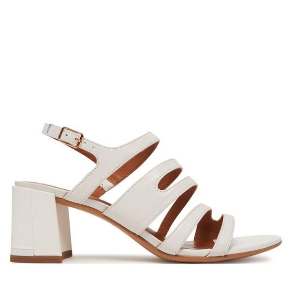 Sandały Tamaris. Białe sandały damskie Tamaris, bez wzorów, bez obcasa, na słupku, bez zapięcia. Za 229.99 zł.