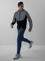 4F Spodnie do biegania szybkoschnące męskie - denim S. Niebieskie spodnie sportowe męskie 4f, l, bez wzorów, z denimu, do biegania. Za 249.99 zł.